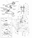44  50 Mower Deck - Belt Pulleys  Hitch (985072) Diagram and Parts List for  Simplicity Lawn Tractor