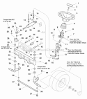 Front Axle  Steering Group (985120) Diagram and Parts List for  Simplicity Lawn Tractor