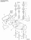 44  50 Mower Deck - Housing Arbors  Blades Group (984946B) Diagram and Parts List for  Simplicity Lawn Tractor