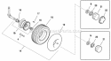 Wheels  Tires (Front) Diagram and Parts List for  Simplicity Lawn Tractor