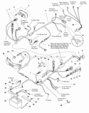 Electrical Group - Main Harness Diagram and Parts List for  Simplicity Lawn Tractor