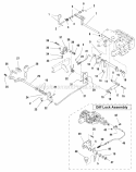 Foot Control Cruise  Diff Lock Group Diagram and Parts List for  Simplicity Lawn Tractor