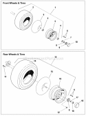 Wheels  Tires Group Diagram and Parts List for  Simplicity Lawn Tractor