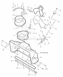 Chute System Diagram and Parts List for  Simplicity Snow Blower