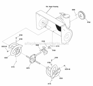 Auger_Drive_Group_29896602989713 Diagram and Parts List for  Simplicity Snow Blower