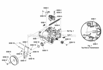 Transmission_Service_Parts_-_General_Transmission_H2_1733972 Diagram and Parts List for  Simplicity Snow Blower