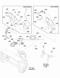 Chute  Rotation Group (2989662 2989670 2989702 2990497 2990714) Diagram and Parts List for  Simplicity Snow Blower