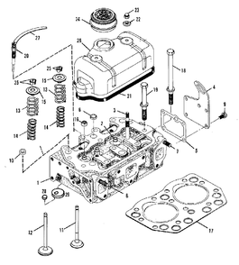 Cylinder Head Group (3486i04) Diagram and Parts List for 2097151 Simplicity Lawn Tractor