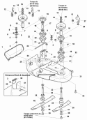 38 Mower Deck - Housing Arbors  Blades (985486Aa) Diagram and Parts List for  Simplicity Lawn Tractor