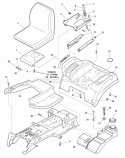 Seat Deck  Fuel Tank Group (985932) Diagram and Parts List for  Simplicity Lawn Tractor