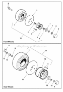 Wheels  Tires Group (W986263) Diagram and Parts List for  Simplicity Lawn Tractor