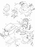 Body Group (986316 986317 986318 986319) Diagram and Parts List for  Simplicity Lawn Tractor