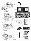 Decals Group - Safety  Common (C985978) Diagram and Parts List for  Simplicity Lawn Tractor