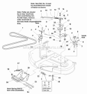38 Mower Deck - Belt Idler Arm  Hitch (985487) Diagram and Parts List for  Simplicity Lawn Tractor