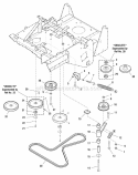 Drive Group (Fi0014) Diagram and Parts List for  Simplicity Lawn Tractor