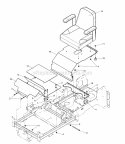 Seat Mount  Floor Group (197Stm0) Diagram and Parts List for  Simplicity Lawn Tractor