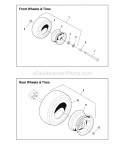 Wheel  Tire Group (197Whl0) Diagram and Parts List for  Simplicity Lawn Tractor