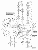 44 Mower Deck - Housing Arbors  Blades (985971 986089 987127 987128 987314 987315) Diagram and Parts List for  Simplicity Lawn Tractor