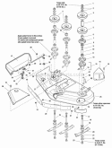 50 Mower Deck - Housing Arbors  Blades Group (985972 986090 987129) Diagram and Parts List for  Simplicity Lawn Tractor