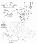 54 Mower Deck - Clutch  Support Group (987666) Diagram and Parts List for  Simplicity Lawn Tractor