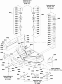 44 Mower Deck - Housing Arbors  Blades Group (987515 987516 987517 989138) Diagram and Parts List for  Simplicity Lawn Tractor