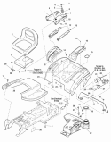 Seat  Seat Deck Group - Evap Compliant (2989506 2989507 2990385) Diagram and Parts List for  Simplicity Lawn Tractor