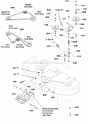 44 Mower Deck - Clutch  Support Group (983858) Diagram and Parts List for  Simplicity Lawn Tractor