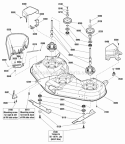 46  52 Mower Deck - Housing Arbors  Blades Group (2990952 2990953) Diagram and Parts List for  Simplicity Lawn Tractor