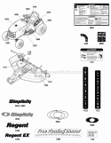Decals Group (2990930 2990931 2990932 2990933) Diagram and Parts List for  Simplicity Lawn Tractor