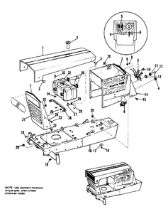 Frame, Hood And Dash Group Diagram and Parts List for 990765 Simplicity Lawn Tractor