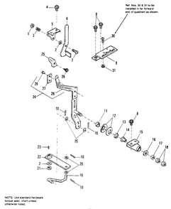 Linkage And Control Group Diagram and Parts List for 1691270 Simplicity Lawn Tractor