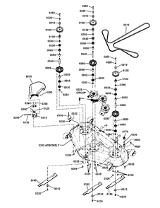 52-Inch Mower Deck - Arbors And Blades Group (7501701c) Diagram and Parts List for 7800766 Simplicity Lawn Mower