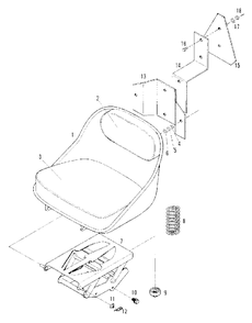 Seat Group (3486i37) Diagram and Parts List for 2097151 Simplicity Lawn Tractor