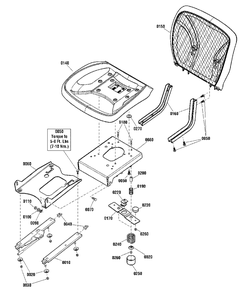 Seat Group Diagram and Parts List for  Simplicity Lawn Tractor