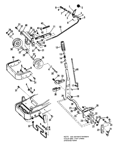 Power Take Off Group Diagram and Parts List for 990765 Simplicity Lawn Tractor
