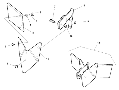 Hiller/Furrower Attachment Diagram and Parts List for 1694162 Simplicity Tiller