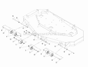 61 Mower Deck - Rollers  Casters Diagram and Parts List for  Simplicity Lawn Tractor