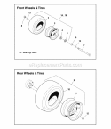 Wheel  Tire Group (279Whl0) Diagram and Parts List for  Simplicity Lawn Tractor