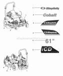 Decals - Brand  Model Diagram and Parts List for  Simplicity Lawn Tractor