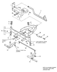 Front Axle Group - Early Models Diagram and Parts List for 1691270 Simplicity Lawn Tractor