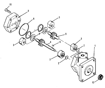 Lift Group - Pump (3486i72) Diagram and Parts List for 2097151 Simplicity Lawn Tractor