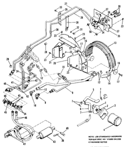 Hydraulic And Oil Filter Group Diagram and Parts List for 1690230 Simplicity Lawn Tractor