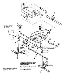 Front Axle Group Diagram and Parts List for 1690842 Simplicity Lawn Tractor