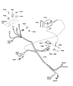 Electrical Group Diagram and Parts List for  Simplicity Lawn Tractor