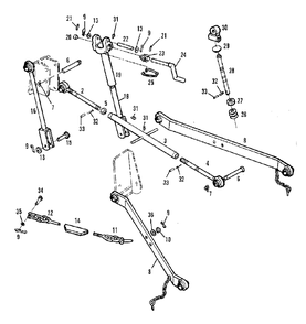 3 Point Hitch Group (3486i63) Diagram and Parts List for 2097151 Simplicity Lawn Tractor