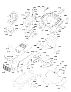 Body Group Diagram and Parts List for  Simplicity Lawn Tractor