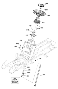 Steering Group - Manual Diagram and Parts List for  Simplicity Lawn Tractor