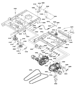Suspension Group Diagram and Parts List for  Simplicity Lawn Tractor
