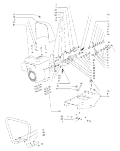 Engine Mount Group Diagram and Parts List for 1695767 Simplicity Tiller
