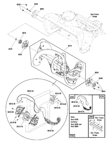 Auger Group Diagram and Parts List for 1696726-00 Simplicity Snow Blower